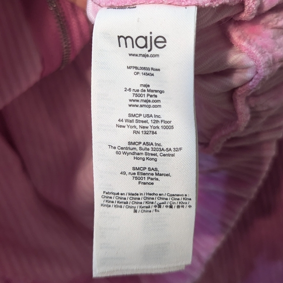 RARE Sailor Moon x Maje Pink Corduroy Cropped Jacket Limited Edition Size 36 - Picture 7 of 9